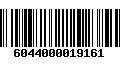 Código de Barras 6044000019161