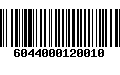 Código de Barras 6044000120010