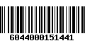 Código de Barras 6044000151441