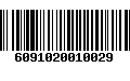 Código de Barras 6091020010029