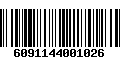 Código de Barras 6091144001026