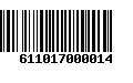 Código de Barras 611017000014