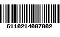 Código de Barras 6110214007002