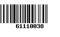 Código de Barras 61110038