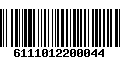 Código de Barras 6111012200044