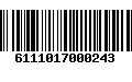 Código de Barras 6111017000243