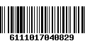 Código de Barras 6111017040829