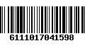 Código de Barras 6111017041598