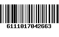 Código de Barras 6111017042663