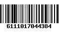 Código de Barras 6111017044384