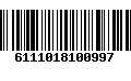 Código de Barras 6111018100997