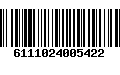 Código de Barras 6111024005422