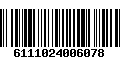 Código de Barras 6111024006078