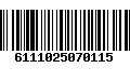 Código de Barras 6111025070115