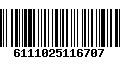 Código de Barras 6111025116707