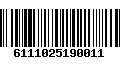 Código de Barras 6111025190011