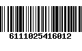 Código de Barras 6111025416012