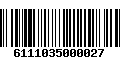 Código de Barras 6111035000027