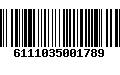 Código de Barras 6111035001789