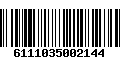 Código de Barras 6111035002144