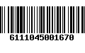 Código de Barras 6111045001670