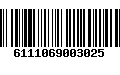 Código de Barras 6111069003025