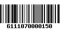 Código de Barras 6111070000150