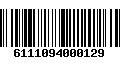 Código de Barras 6111094000129