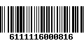 Código de Barras 6111116000816