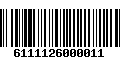 Código de Barras 6111126000011