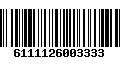 Código de Barras 6111126003333