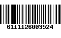 Código de Barras 6111126003524