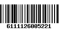 Código de Barras 6111126005221