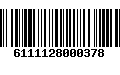 Código de Barras 6111128000378