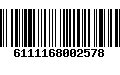 Código de Barras 6111168002578