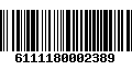 Código de Barras 6111180002389