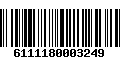 Código de Barras 6111180003249