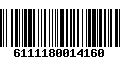 Código de Barras 6111180014160