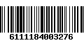 Código de Barras 6111184003276