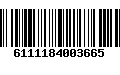 Código de Barras 6111184003665