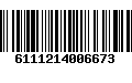 Código de Barras 6111214006673