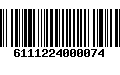 Código de Barras 6111224000074