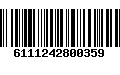 Código de Barras 6111242800359