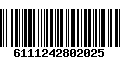 Código de Barras 6111242802025