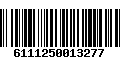 Código de Barras 6111250013277