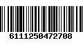 Código de Barras 6111250472708