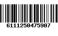 Código de Barras 6111250475907