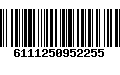 Código de Barras 6111250952255