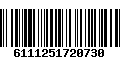 Código de Barras 6111251720730