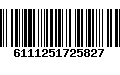 Código de Barras 6111251725827